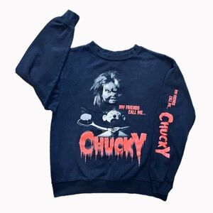 Chucky Sweater Size S Black My Friends Call Me Chucky Horror Movie Graphic